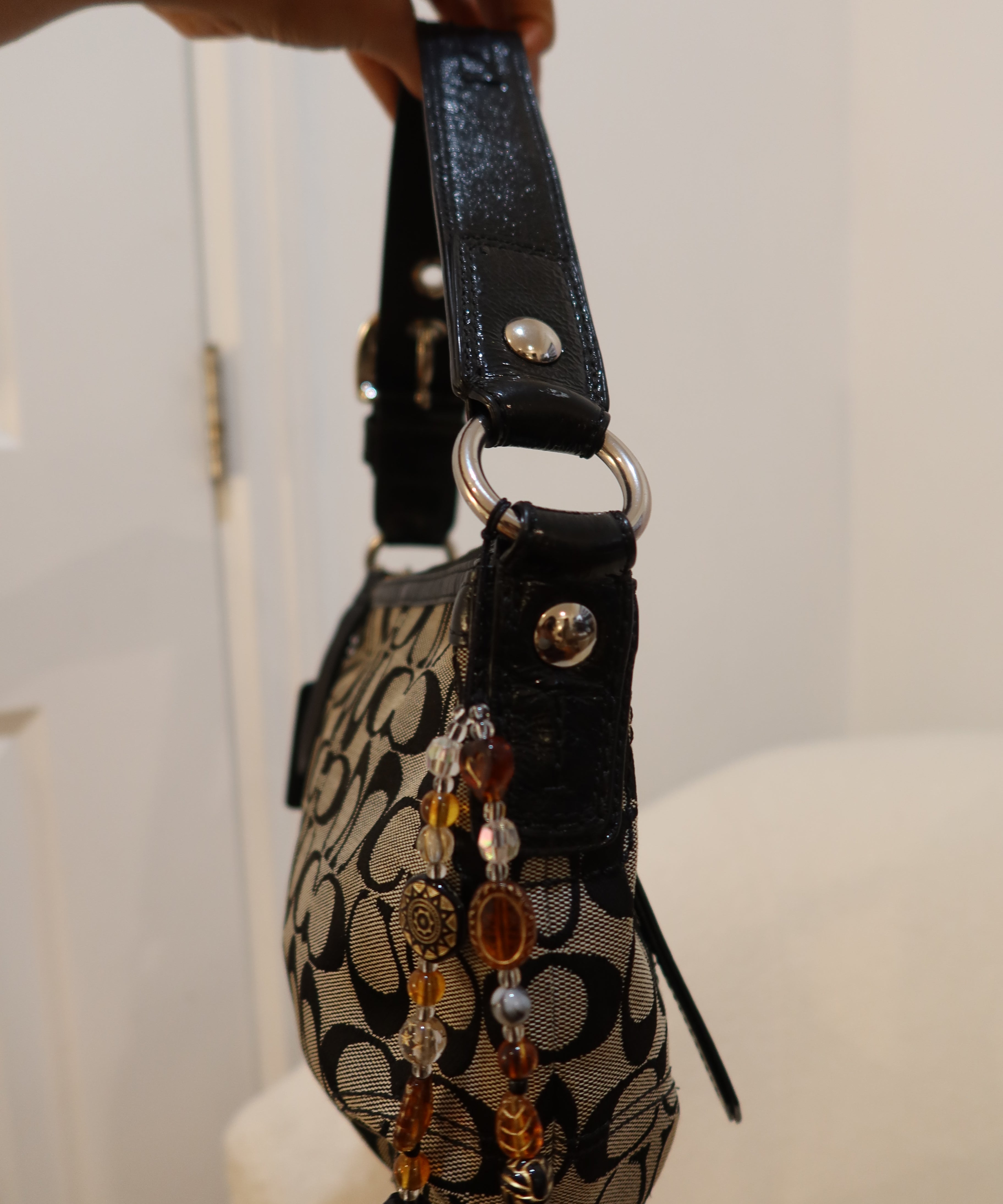 Coach Grey Signature Hobo Bag