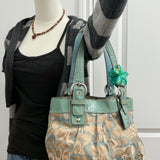 Coach Blue Optic Soho Tote Bag