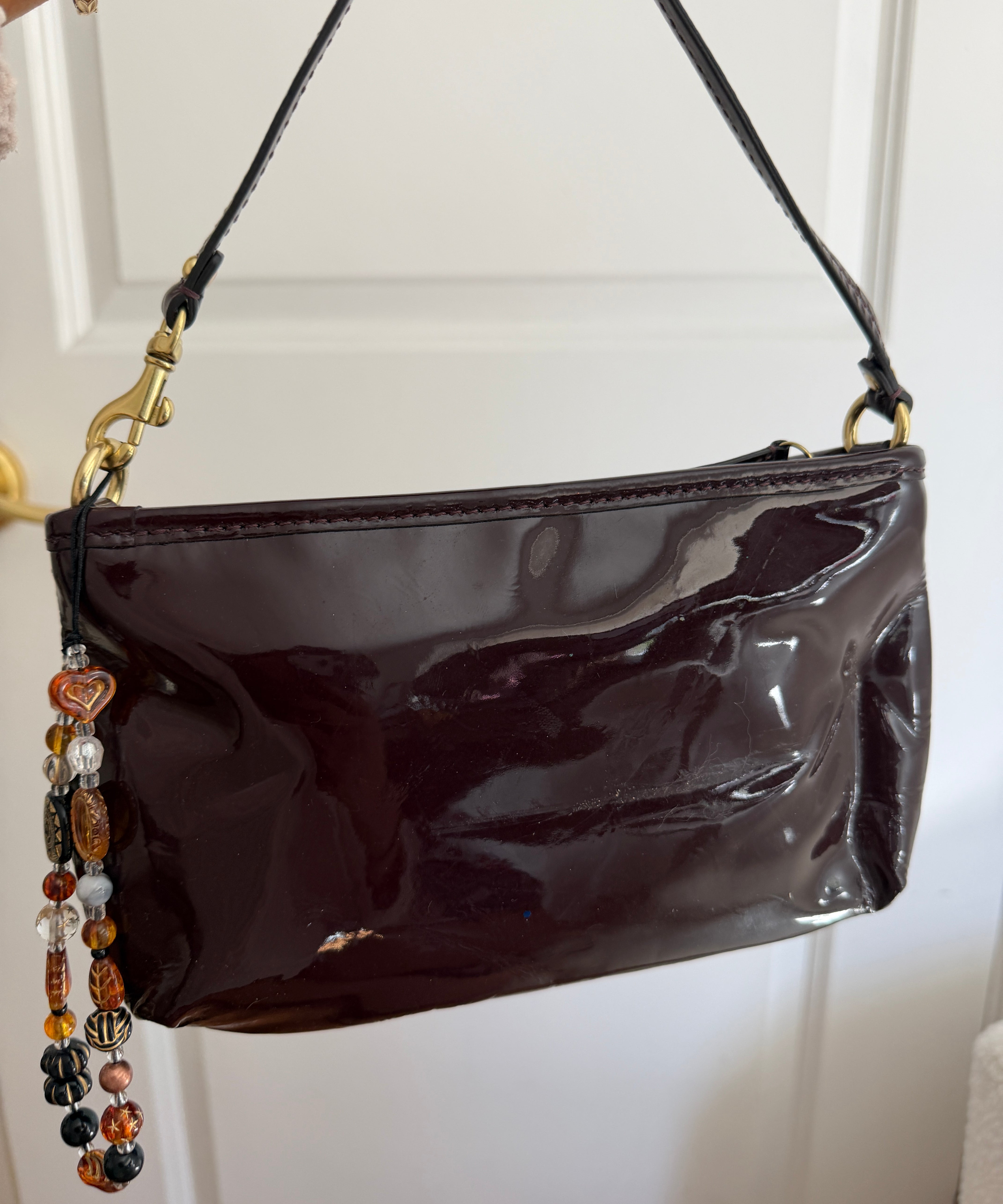 Coach Plum Patent Leather Madison Mini Bag