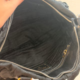 Black Prada Nylon Ruffle Bag