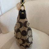 Coach Signature Cream Brown Signature Kristen Shoulder Bag