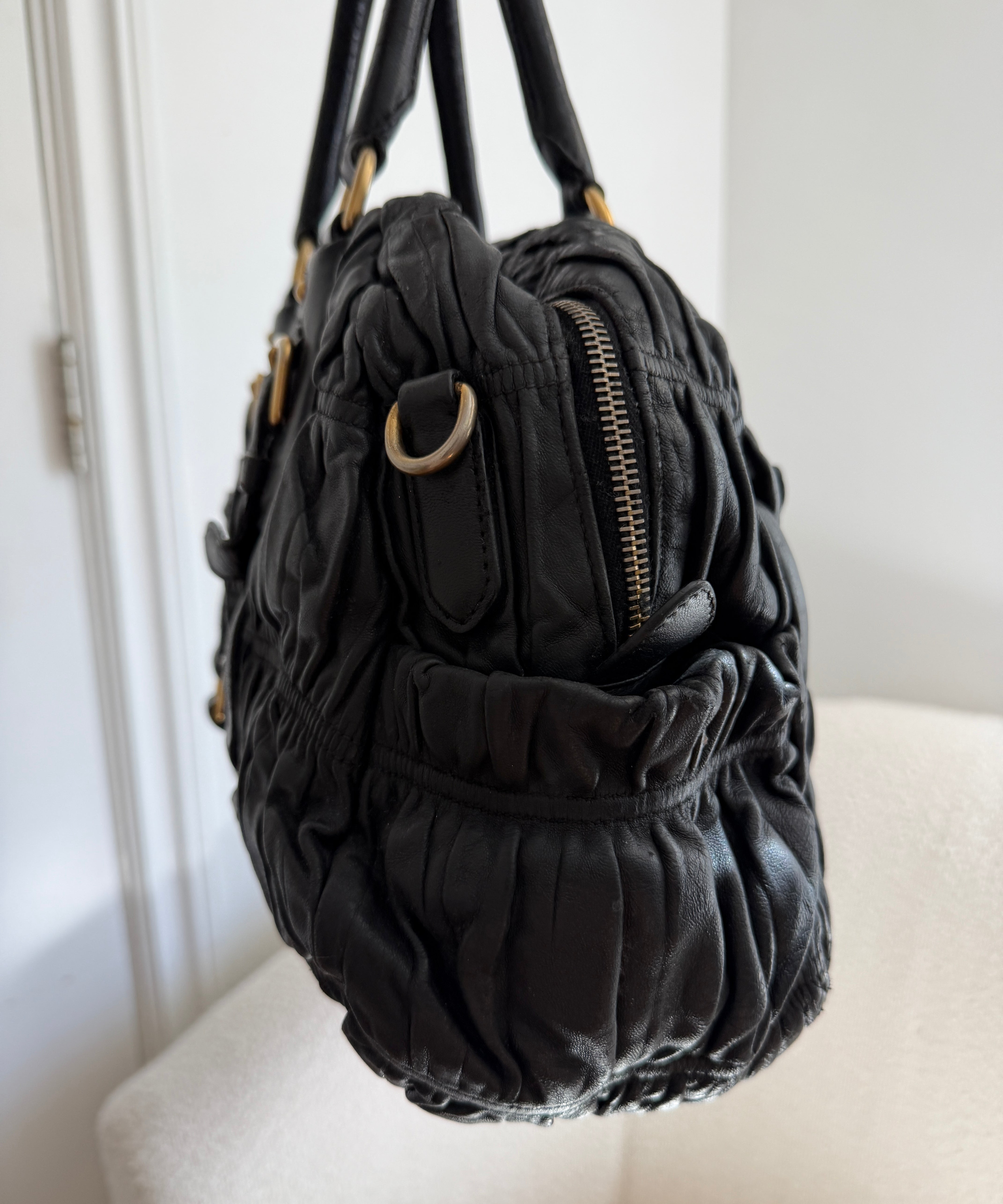 Black Prada Nappa Shoulder Bag