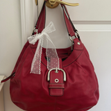 Rare Coach Red Leather Soho Lynn Bag