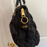 Prada Black Tessuto Gaufre Hand/Shoulder Bag