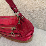 Coach Pink Poppy Signature Shoulder Bag