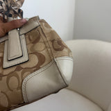 Coach Beige Signature Hamptons Carry-All Bag