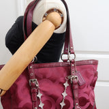 Coach Plum Signature Tote Bag