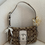 Coach Beige Mini Soho with White Leather