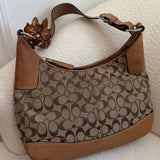 Coach British Tan Hamptons Signature Hobo Bag