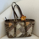 Rare Coach Gold Patchwork Tote Bag