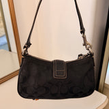Coach Black Demi Hamptons Buckle Bag