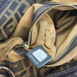 Fendi Tobacco Canvas Zucca Chef Large Shoulder Bag