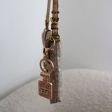 Limited Edition Coach Gold Mini Signature Lurex Clip Flap