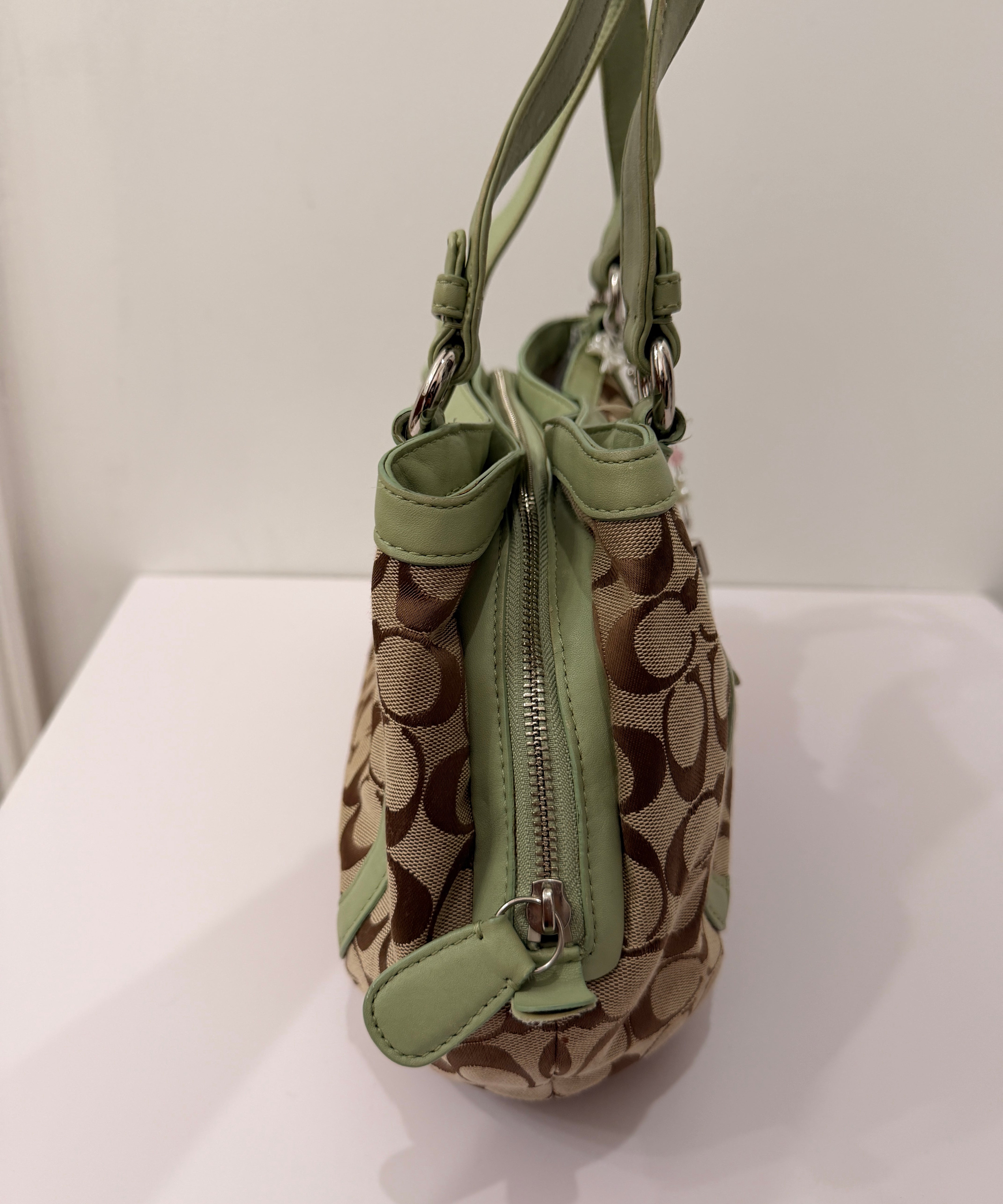 Coach Green Trim Penelope Tote Bag