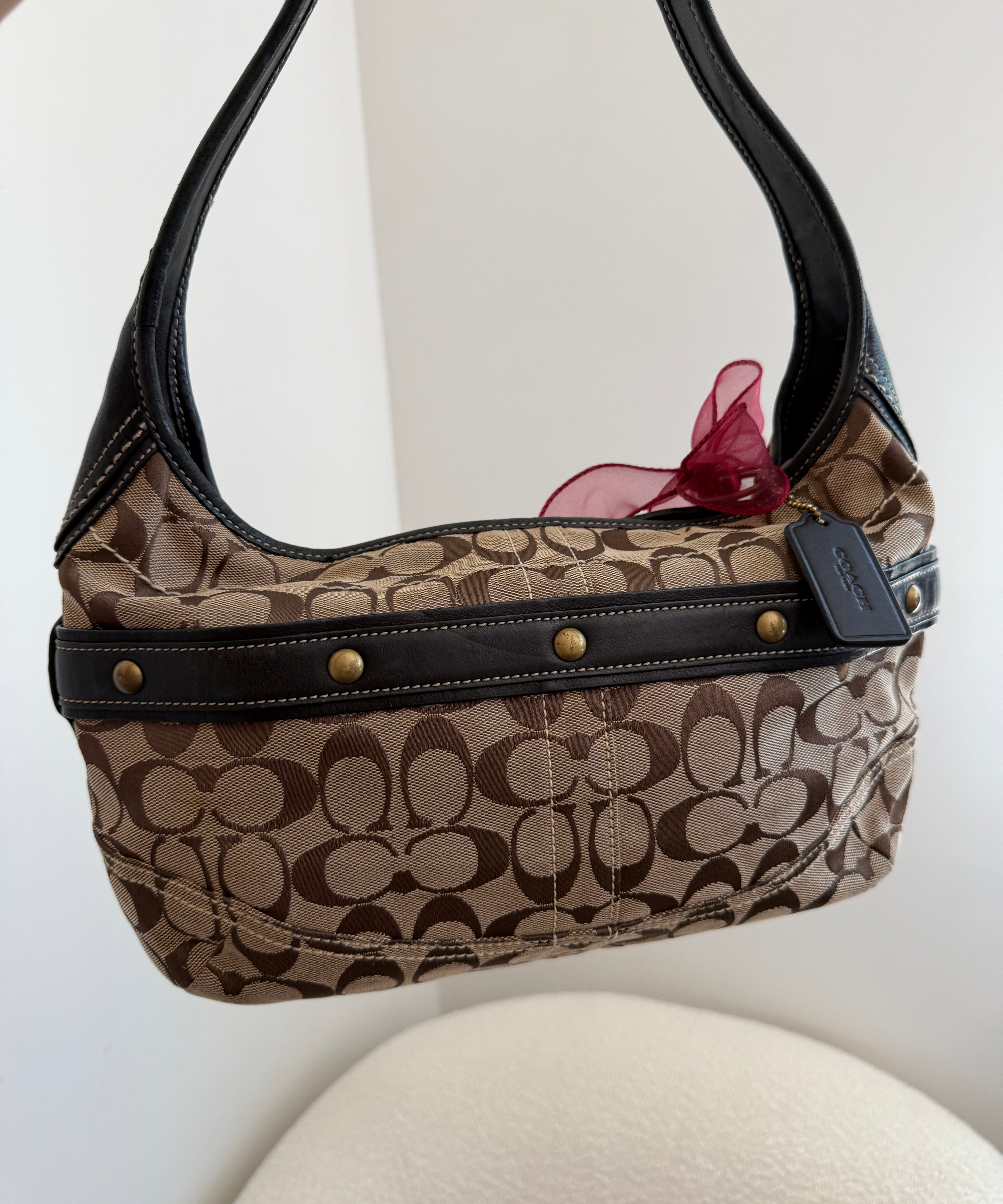 Brown Signature Coach Ergo Belted Shoulder Bag