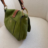 Coach Green Nubuc Leather Chelsea Shoulder Bag