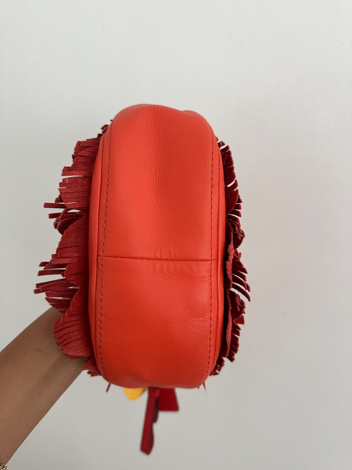 Rare Coach Orange Fringe Shoulder Bag
