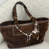 Coach Brown Suede Tote Bag