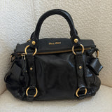 Rare Miu Miu Black Vitello Leather Bag