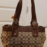 Coach Brown Pleated Soho Tote Bag