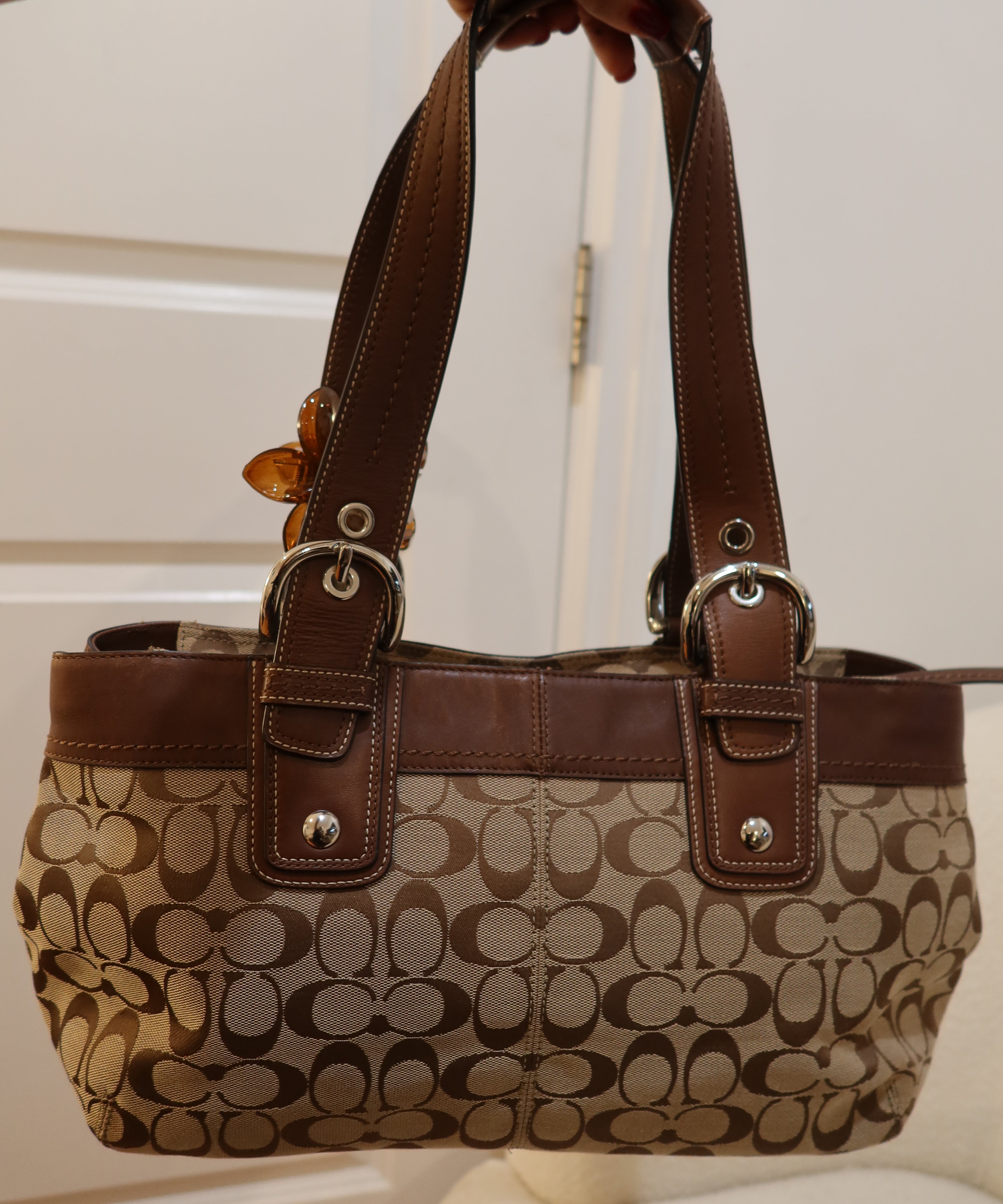 Coach Brown Pleated Soho Tote Bag