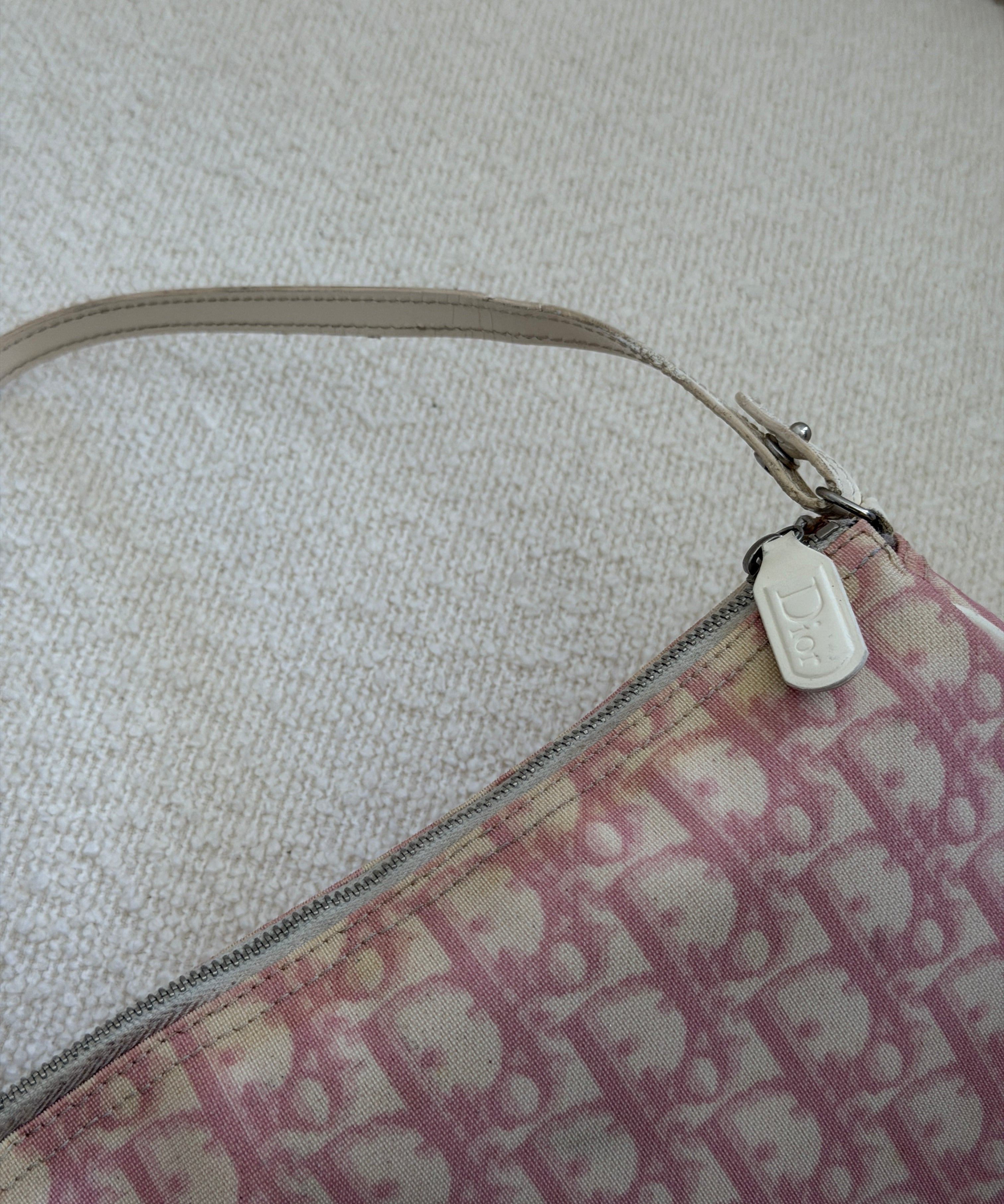 Pink Dior Saddle Trotter Shoulder Bag