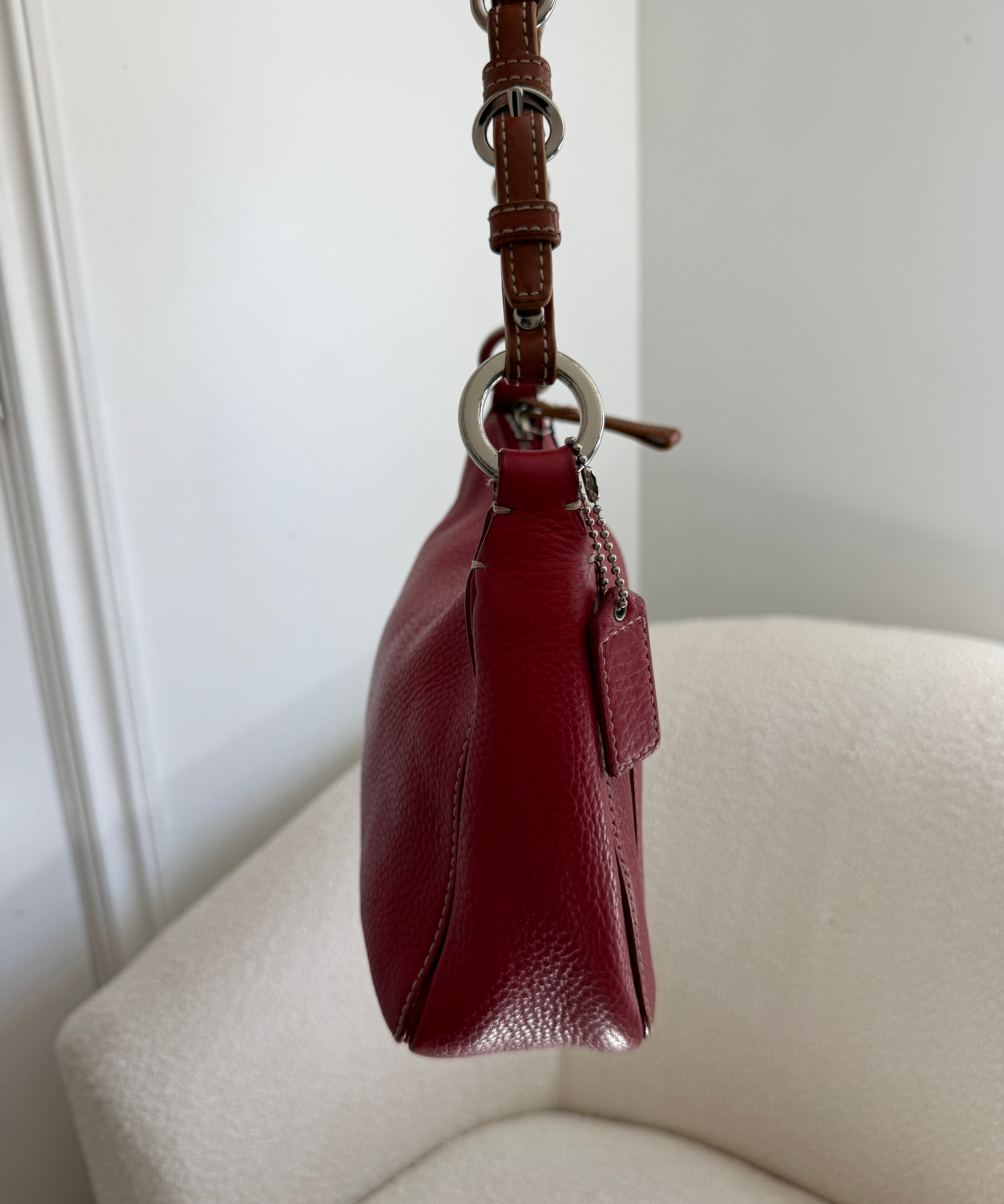 Coach Red Leather Chelsea Shoulder Bag