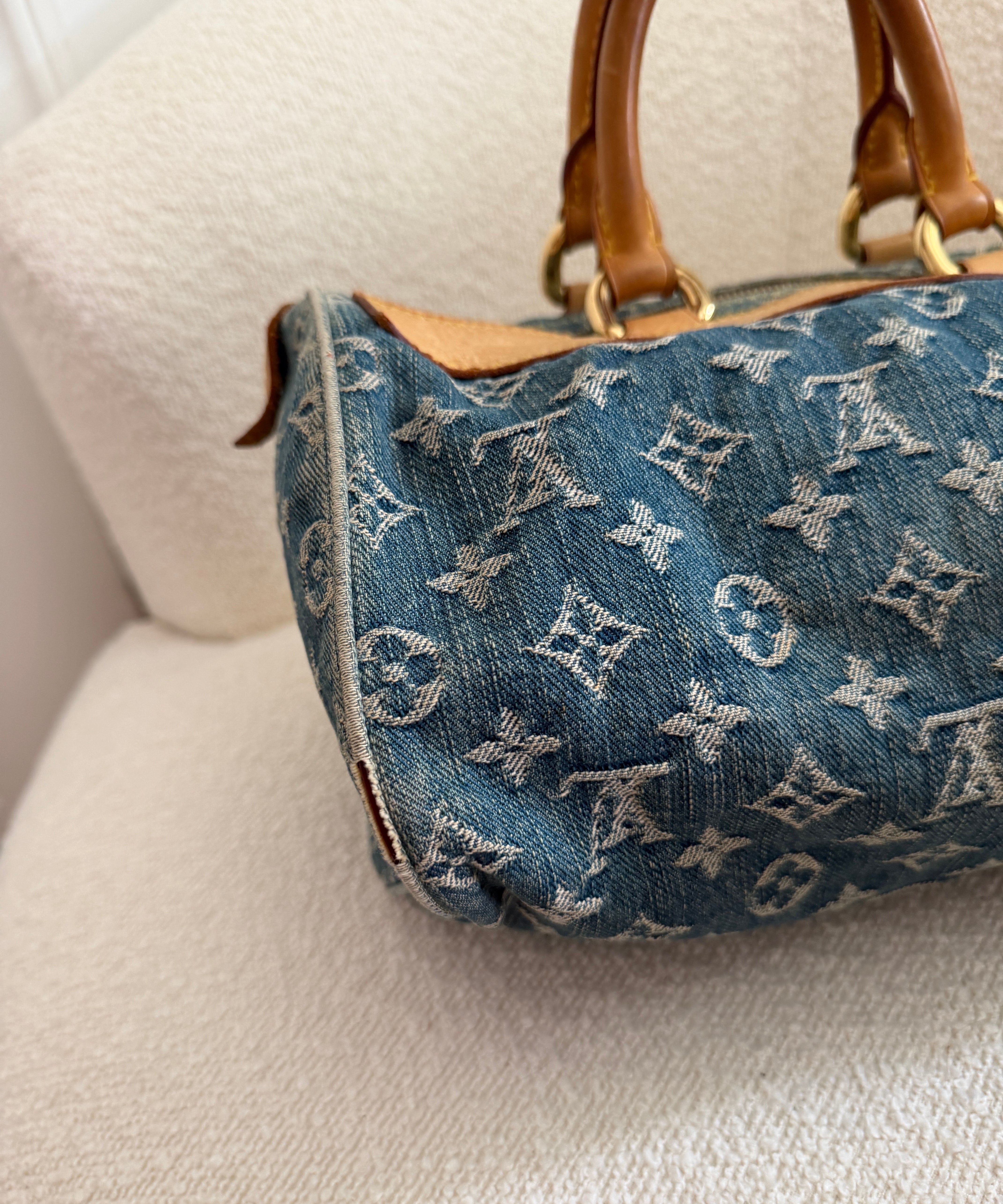 Louis Vuitton Denim Neo Speedy Monogram Handbag