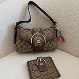Coach Brown Canvas Mini Soho Bag Set