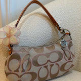Rare Coach Pink Signature Poppy Shoulder Bag