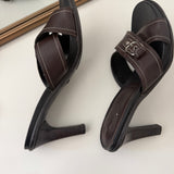 Coach Brown Peep-toe Heels (Size 8)