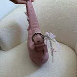 Rare Pink Leather Mini Hobo Bag