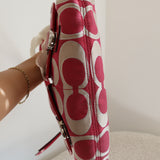 Rare Pink Coach Poppy Double Pocket Pushlock Bag
