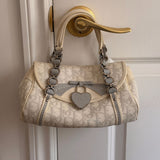 White Dior Romantique Barrel Bag