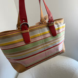 Coach Stripe Beach Tote Bag