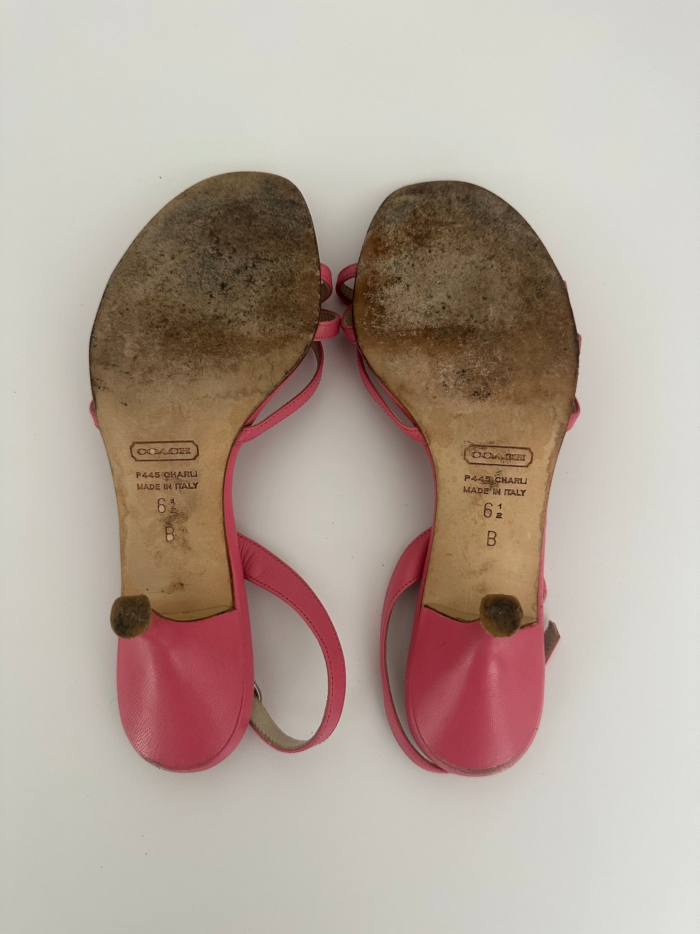 Coach Pink Strap Kitten Heels (Size 6.5B)