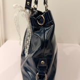 Coach Navy Patent Leather  Ashley Carry-All Bag