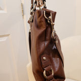 Coach Brown Leather Ashley Carry-All Bag