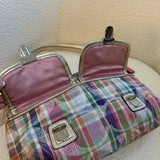 Rare Coach Poppy Multicolored Plaid Madras Bag