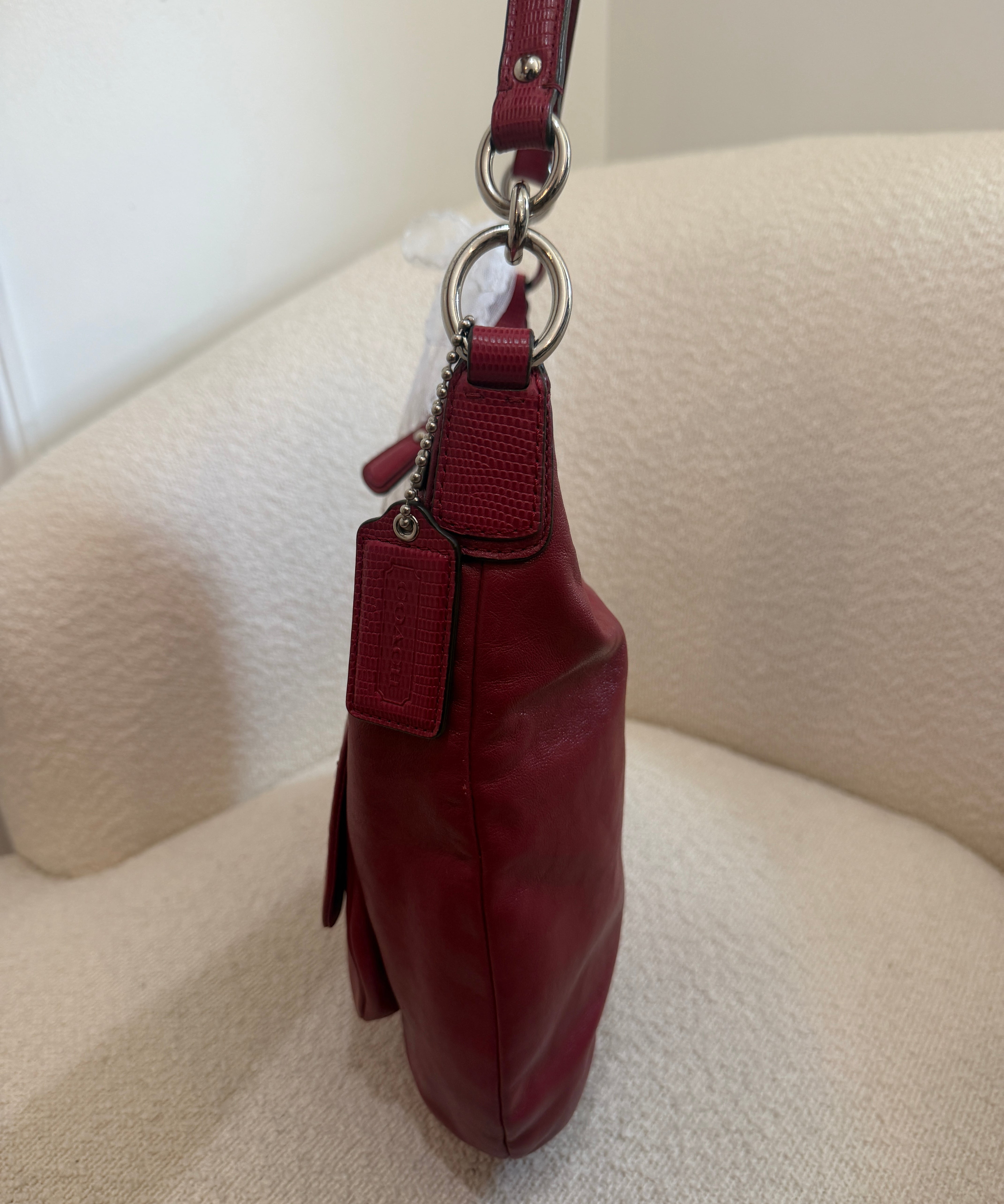 Coach Red Leather Kristen Leather Shoulder Bag