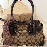 Coach Brown Signature Hamptons Carry-All Bag