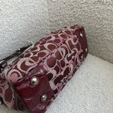 Coach Maroon Signature Tote Bag