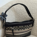 Coach Black Signature Patchwork Legacy Duffle Bag