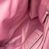 Coach Pink Stripe Kisslock Tote