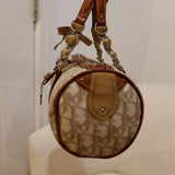 White Dior Romantique Mini Barrel Bag
