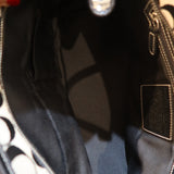 Coach Grey Signature Gallery Tote with Black Leather Trim Bag
