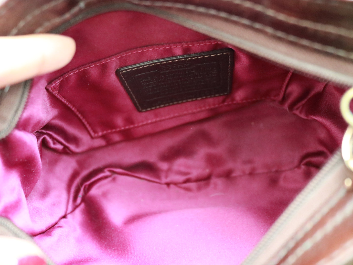 Brown Coach Mini Zoe Bag