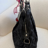 Coach Black Canvas Maggie Bag