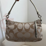 Coach Beige Signature Poppy Shoulder Bag