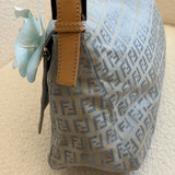 Fendi Signature Light Blue Mamma Baguette Bag